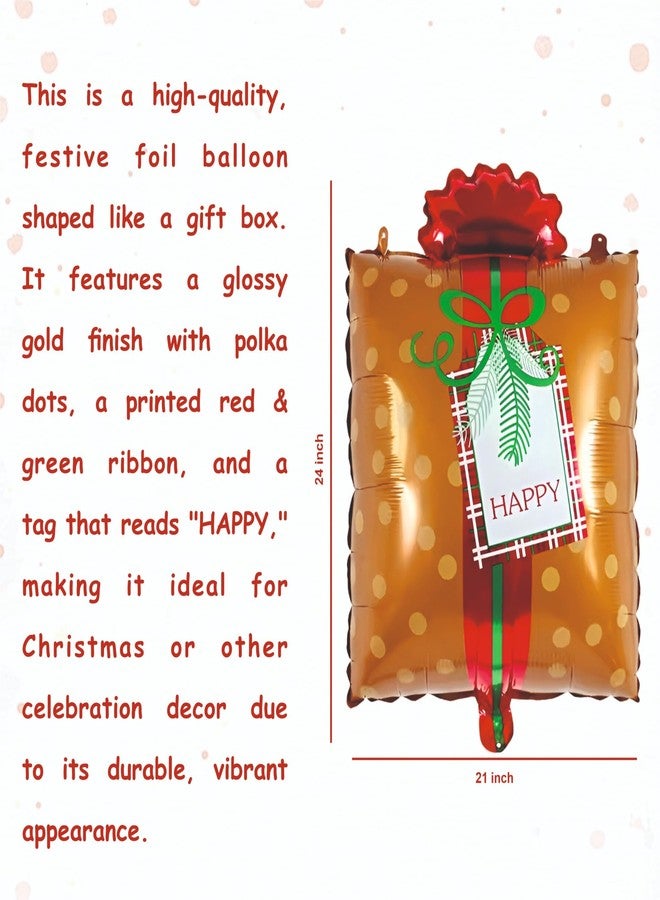 YOURS DECOR Christmas Part Decoration Kit, pack of 97 with Red, White & Green Balloon Set with Christmas Theme Gift shaped Foil Balloon set for Decoration, Holiday Celebrations - Image 3